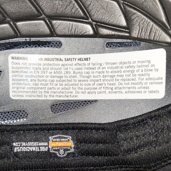 Ergodyne Skullerz Black Gray Baseball Hat Work Gear Bump Cap Safety - Picture 7 of 10